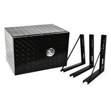 36"X24"X24" Aluminum Underbody Truck Tool Box Barn Door+3pc 24" Mounting Bracket