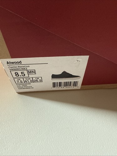 Vans Herrenschuhe Atwood Textil schwarz/chili Größe 8,5 - Bild 11 von 11
