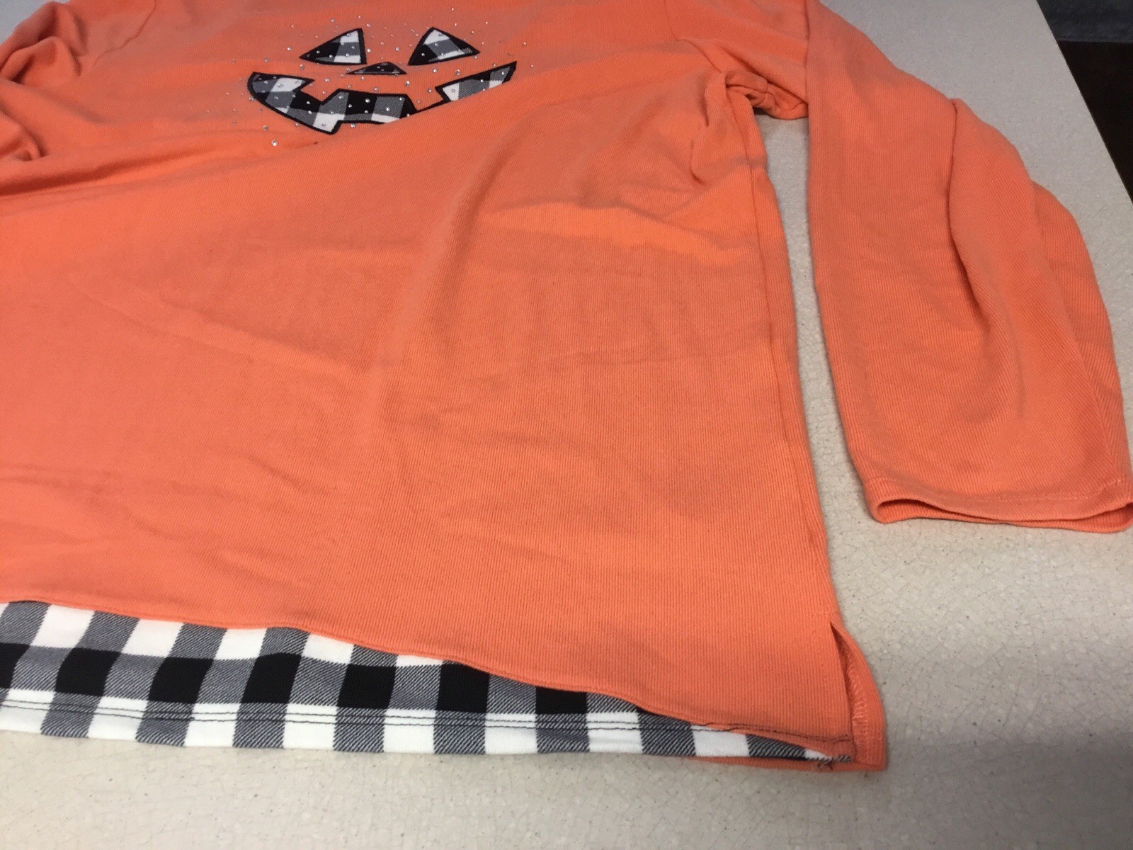 Women’s Halloween Shirt - NEW - Quacker Factory - Size XL - Orange Pumpkin