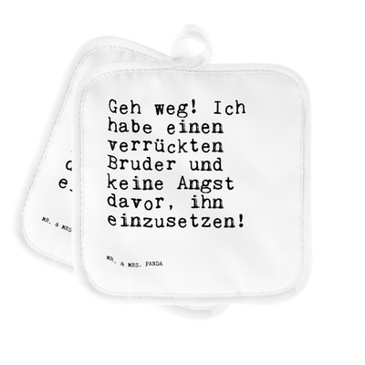 Topfuntersetzer Geh weg! Ich habe... - Geschenk topfhalter Topflappen Familie