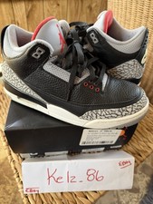 Air Jordan 3 Retro OG Black Cement Grey Fire Red 2018 Size 8 Authentic