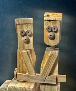 From Model Wooden DIY KIT Timber Kit "Kissing Couple",6-1/2x5x2-1/2"