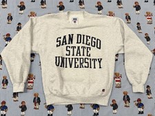 Vintage 90s Russell Athletic Crewneck Sweatshirt Pro Cotton San Diego State Sz M