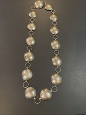 VINTAGE NATIVE AMERICAN NAVAJO STERLING SILVER CONCHO BELT / NECKLACE