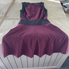 Lauren Ralph Lauren Dress Size 2 Fit N Flare Sleeveless Plum Profession Office