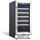 28 Bottle Wine Cooler Refrigerator Lock Digital 34-65℉ Freestanding Fridge
