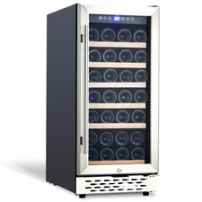 28 Bottle Wine Cooler Refrigerator Lock Digital 34-65 Freestanding Fridge