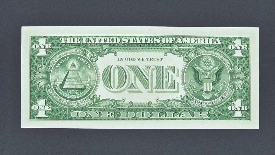 1957 US $1 Silver Cert, FR#1619, SGUNC-68 EPQ, S# F03748799A (2nd of 3 consec) - Image 2 of 2