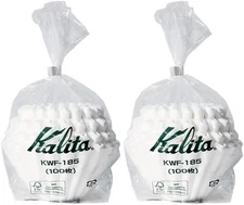 Twin Pack Kalita 22212 Wave Filters, 185, Pack of 200 Total, White (Japan Import