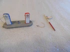 Vintage Dinky Toys Esso Gas Pumps & Sign 49D Made in France by Meccano