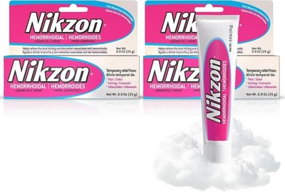 Nikzon Hemorrhoid Cream | Double Effect for Pain & Swelling, Numbs Irritated Ano
