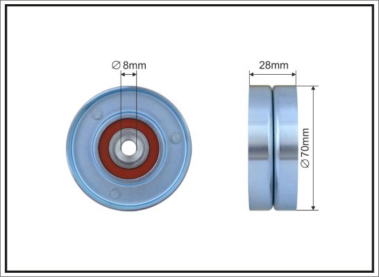 CAFFARO 433-99 Tensioner Pulley, V-ribbed belt for SEAT