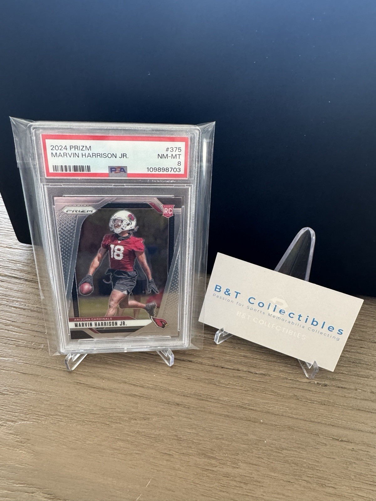 2024 Prizm Marvin Harrison Jr. Rookie #375 PSA 8 NM-MT Cardinals🔥🔥