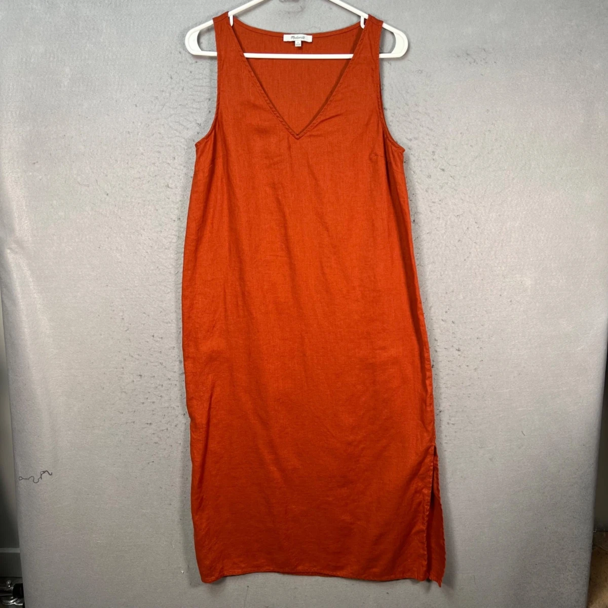 chinese dress ladies Anna Linen Tiered Midi Dress-Poppy Red main image 1