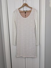 BCBG Maxazria NWT Women's Size Medium White Lace Dress Style Tanya Pencil