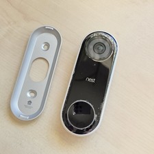 Google Nest Hello Video Doorbell, Wired, Black, HD, 1st Gen - Faulty