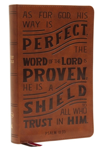 NKJV, Personal Size Reference Bible, Verse Art Cover Collection, Leathersoft, Tan, Red Letter, Thumb Indexed, Comfort Print, Hardback, - Image 2