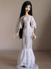 Fit & flare white 4 Wilde Imagination Evangeline Ghastly 18" doll Handmade