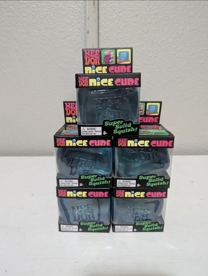 5 x Nee Doh Nice Cube Squish Toy, Ages 3+ - BLUE/RANDOM COLOR NeeDoh SHIPS TODAY