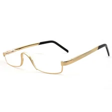Rectangle Metal Eyeglass Frame Half Rimless Fashion Reading Glasses Men Women