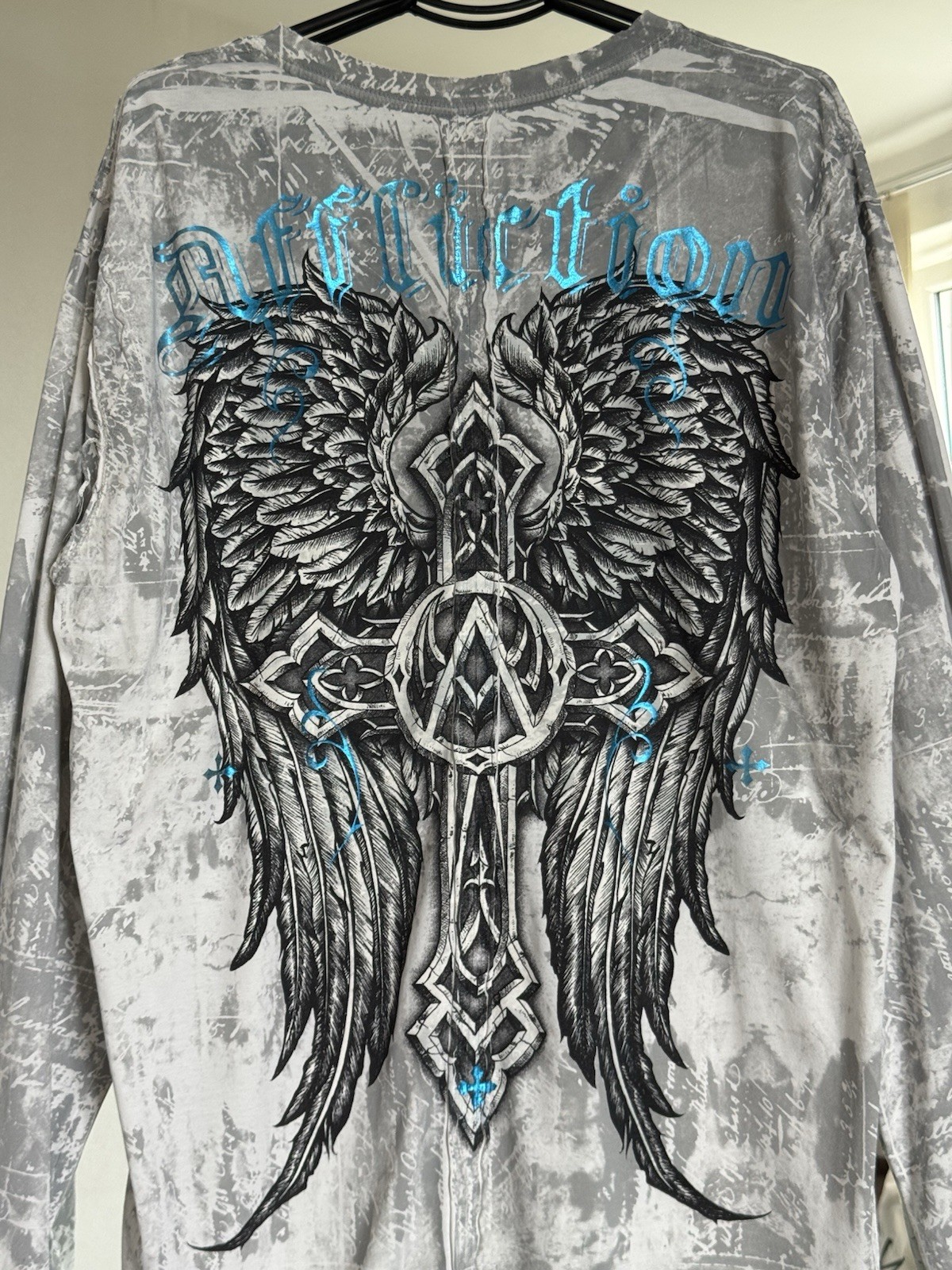 Vintage Affliction Men’s Long sleeve Y2K Rare Size 3XL image 9