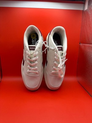 Reebok Court Advance White Burgundy Sneakers Size 5 Big Kids
