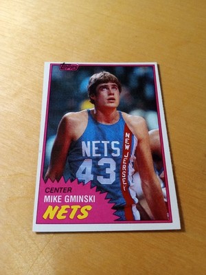 1981/82 Topps #78 East MIKE GMINSKI New Jersey Nets Rookie Basketball Card, (VG)