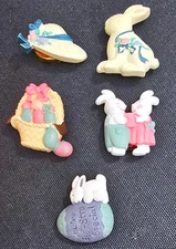 Fun 5pc Easter Button Covers Lot