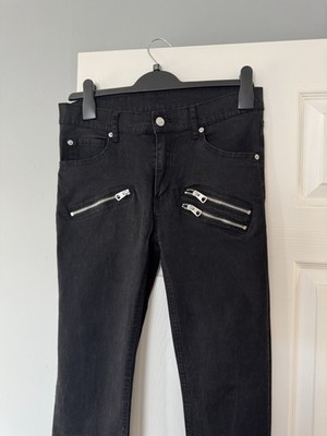 Cheap Monday Zip Detail Men s Super Skinny Jeans Tight Disguise Black Size 33