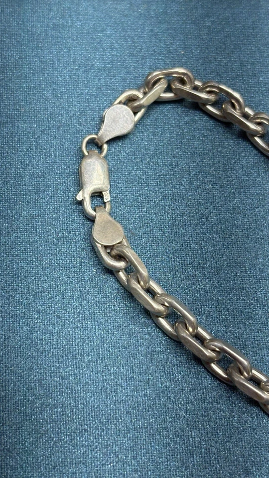 Colar de corrente de cabo de prata esterlina 20” 6mm – polimento alto – robusto pesado 53g - Imagem 4 de 4