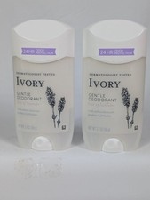 NEW Ivory Gentle Deodorant Hint of Lavender Women Aluminum Free 2.4 oz TWO PACK