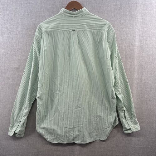 Gitman Vintage Seersucker Shirt XL Green Striped Long Sleeve Button Down USA - Picture 13 of 16
