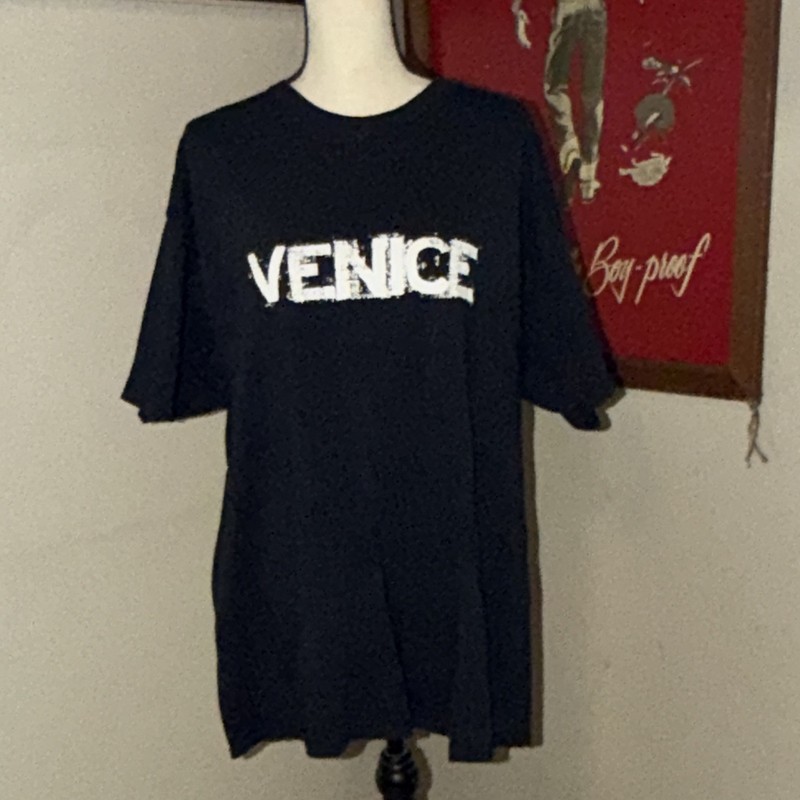 Venice Beach OG Cotton Men's Black made in Venice Tee 2XL muscle beach rare LA