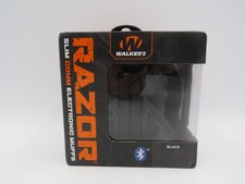 Walker s Razor Slim Comm Bluetooth Electronic Hearing Protection Muffs Black NEW