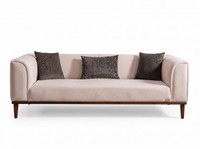 Beiges 2-Sitzer-Sofa Stoffsofa Moderner Stil Design-Sofas