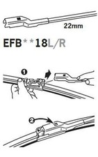Wischblatt Scheibenwischer TRICO EXACT FIT BEAM EFB5018R für OPEL INSIGNIA Sport