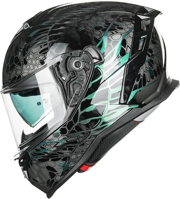 Full Face Motorcycle Helmet DOT ECE Dual Visor Cobra Gold