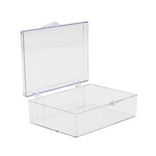 10-Pack Clear Hinged Plastic Containers, Keepsake Storage Boxes, 3 1/2" L x 2...