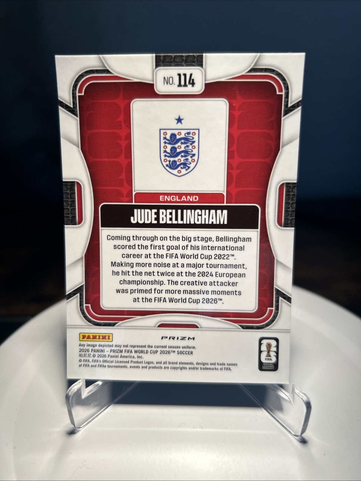 2026 Panini Prizm Fifa World Cup - Jude Bellingham #114 Wave Prizm view 2