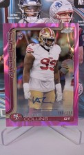 Topps Chrome Football 2025 Alfred Collins pink wave refractor auto /250