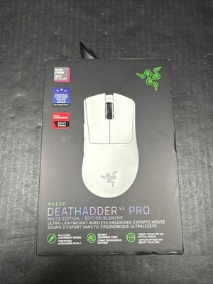 Razer Deathadder V3 Pro, Wireless Gaming Mouse, White Edition, New!