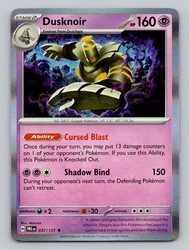 Dusknoir 037/131 Holo Rare Prismatic Evolutions