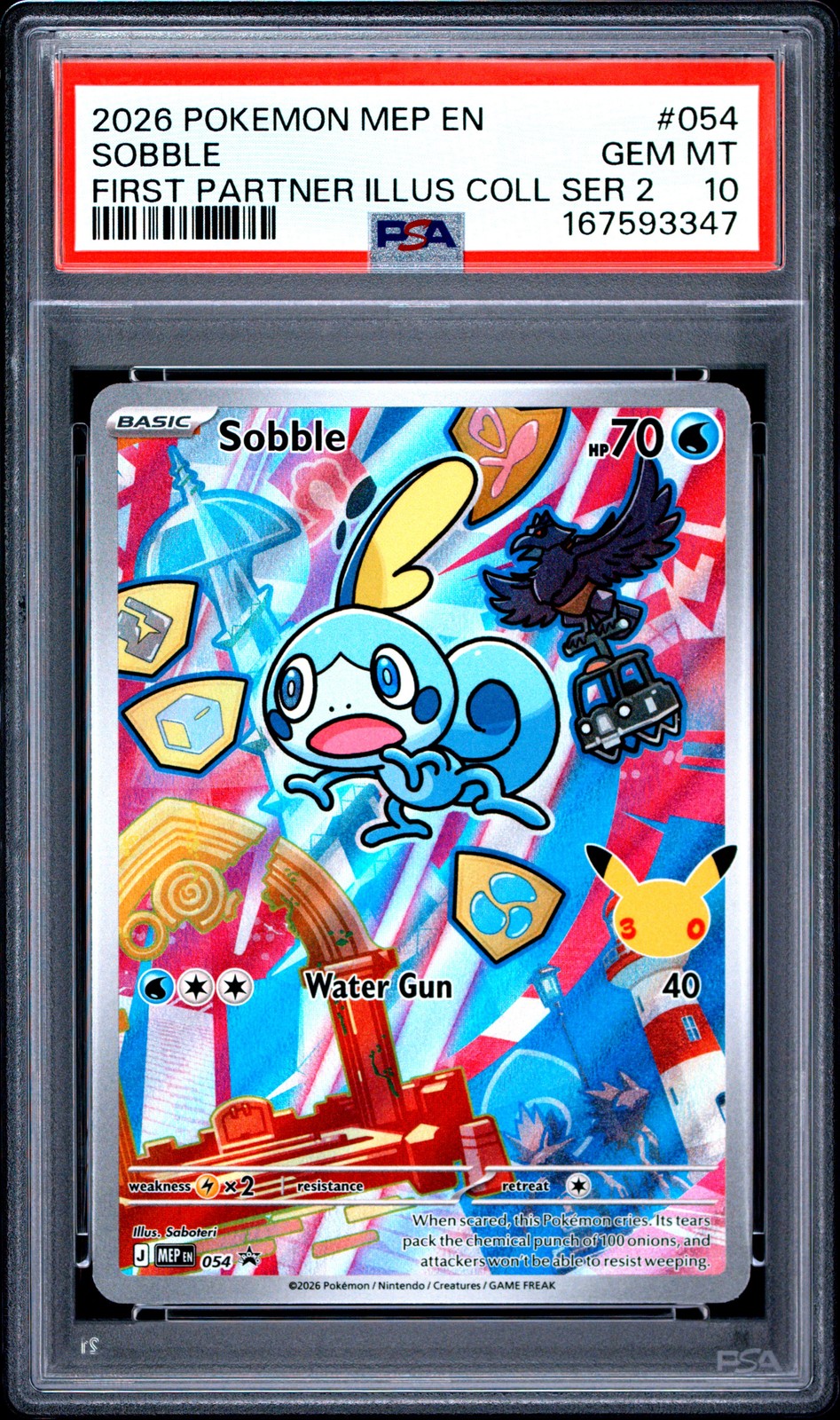 2026 POKEMON MEP EN-ME BLACK STAR PROMO #054 SOBBLE PSA 10