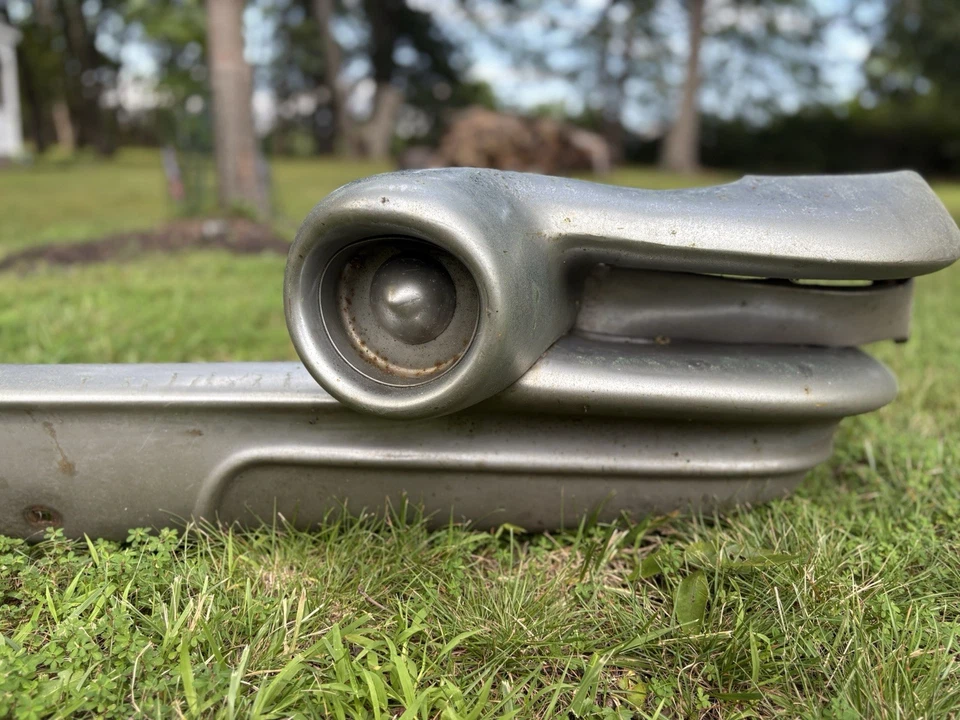 1956 Buick Roadmaster Chrome Front Bumper With Classic Jet Inspired Portholes - Image 4 of 4