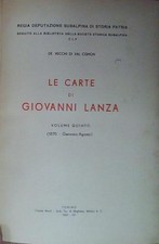 LE CARTI DI GIOVANNI LANZA VOLUME QUINTO