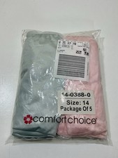 Size 14 Comfort Choice Women's Plus Size Nylon Brief 5-Pack Black White