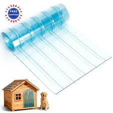 13 7 in x 4 9 ft Dog Door Replacement Flaps Transparent Vinyl Strips for DIY