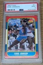 1986 FLEER #51 EDDIE JOHNSON PSA 9