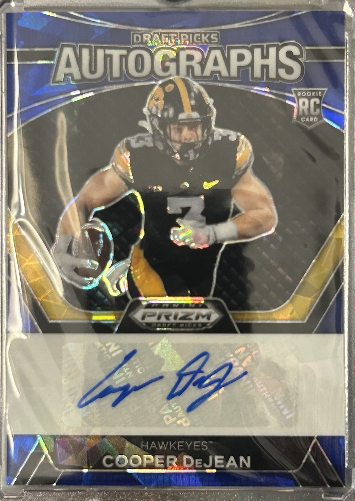 2024 Panini Prizm Draft Picks Cooper DeJean Blue Ice RC Auto 13/75 #DPA-CDN