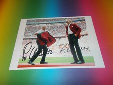 Paul Breitner + Sepp Maier Bayern Munich signed autograph 20x28 photo